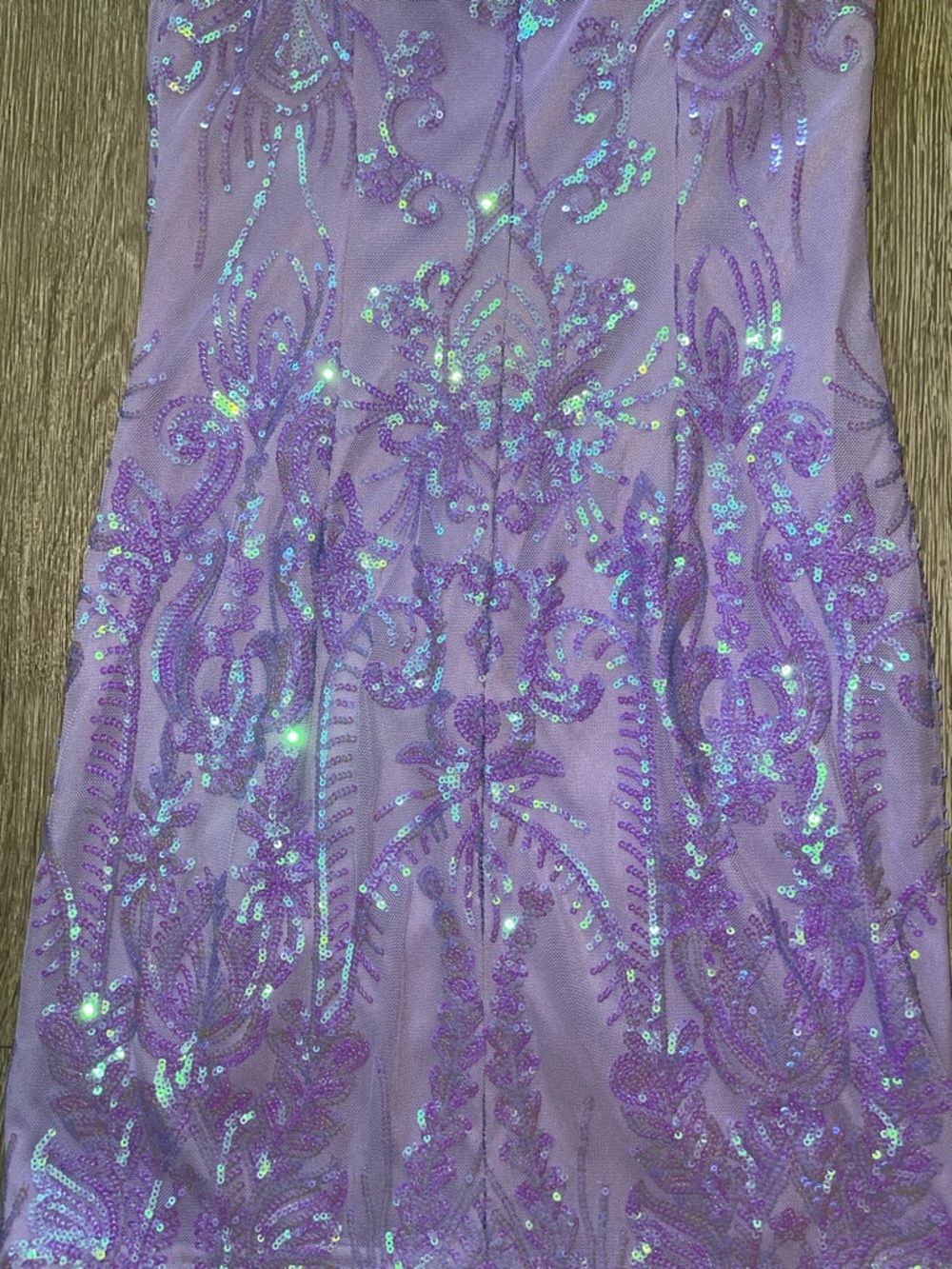 Jules & Cleo Lavender Sequin Dress short sparkly prom dance homecoming 4 purple - Picture 7 of 8